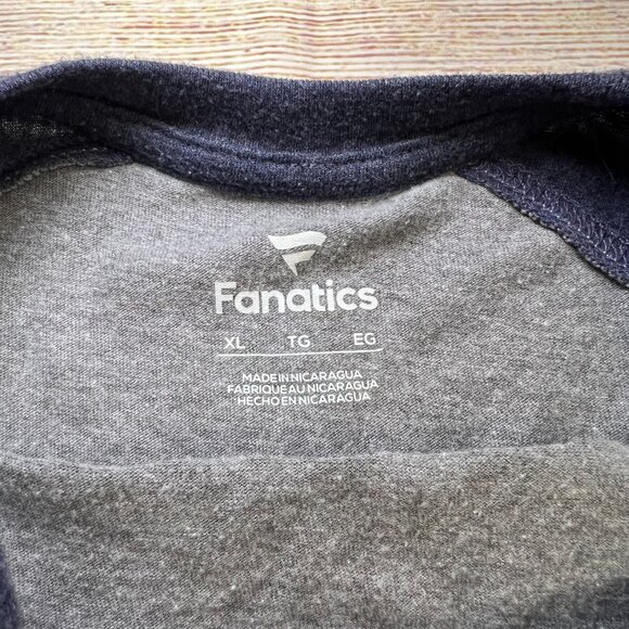 Houston Texans NFL Raglan Long‎ Sleeve T-Shirt Men's XL Gray Navy Fanatics - Picture 3 of 6